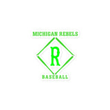 Michigan Rebels Baseball Bubble-free stickers