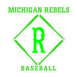 Michigan Rebels Baseball Bubble-free stickers