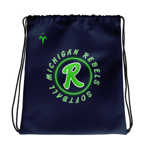 Michigan Rebels Softball Drawstring bag