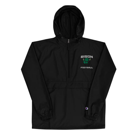 Bison Football Embroidered Champion Packable Jacket