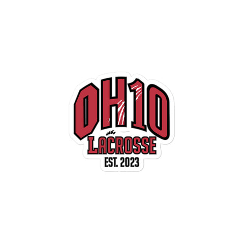 OH10 Lacrosse Bubble-free stickers