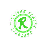 Michigan Rebels Softball Bubble-free stickers