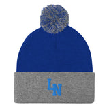 Loy Norrix Knights Baseball Pom-Pom Beanie