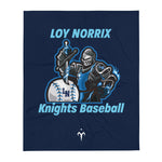 Loy Norrix Knights Baseball Throw Blanket