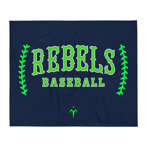 Michigan Rebels Baseball Throw Blanket