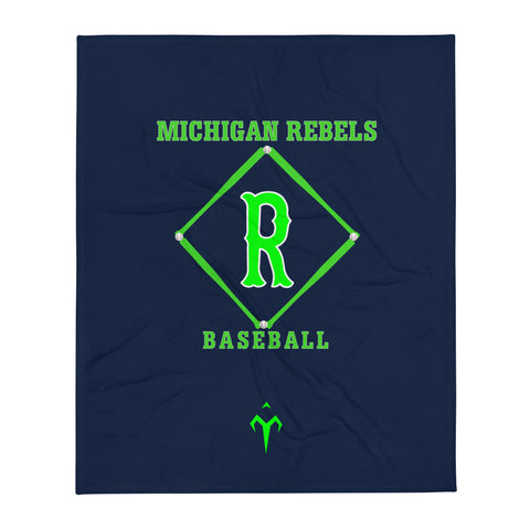 Michigan Rebels Baseball Throw Blanket