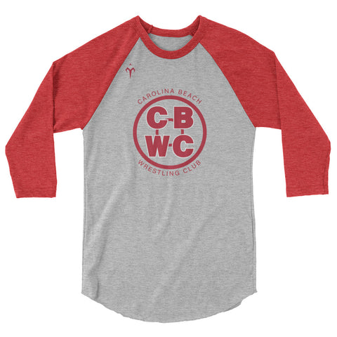 Carolina Beach Wrestling Club 3/4 sleeve raglan shirt