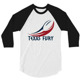 Texas fury 3/4 sleeve raglan shirt