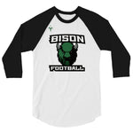 Bison Football 3/4 sleeve raglan shirt