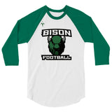 Bison Football 3/4 sleeve raglan shirt