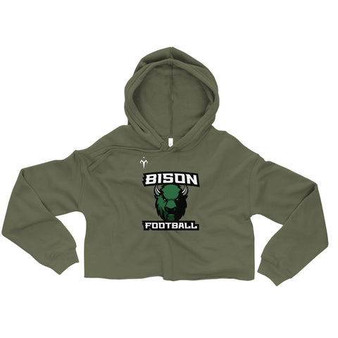 Bison Football Crop Hoodie