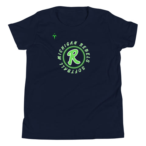 Michigan Rebels Softball Youth Short Sleeve T-Shirt