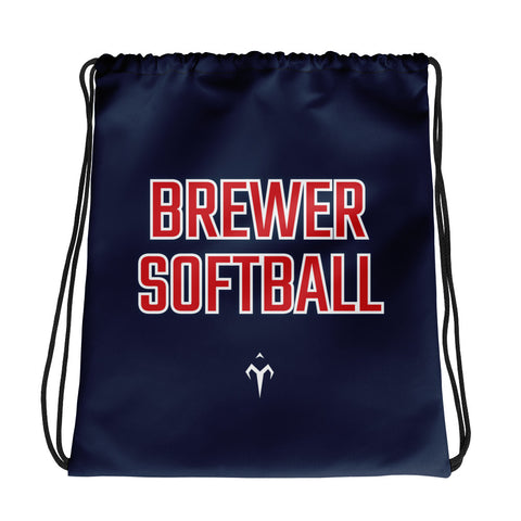 Brewer High School Softball Drawstring bag