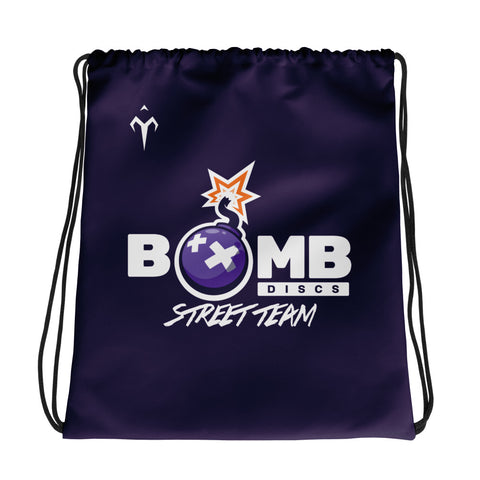 Street Team Bomb Discs Drawstring bag
