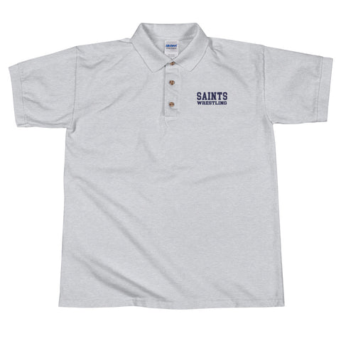 Saints Wrestling Embroidered Polo Shirt