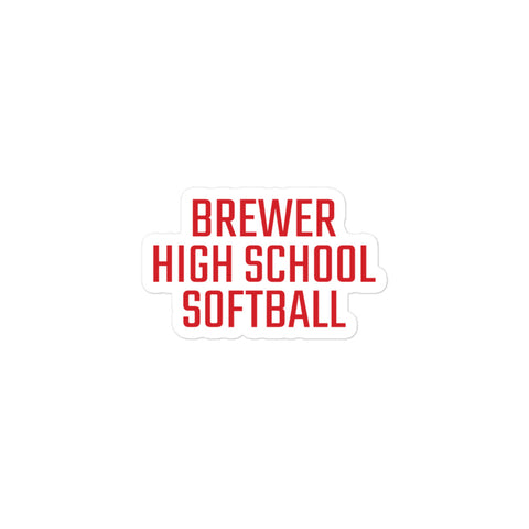Brewer High School Softball Bubble-free stickers