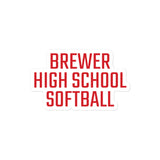 Brewer High School Softball Bubble-free stickers