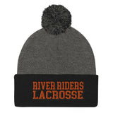 River Riders Lacrosse Pom Pom Knit Cap