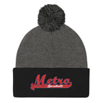 Metro Baseball Pom Pom Knit Cap