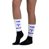 Blue Tytan Wrestling Black foot socks