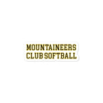 Mountaineers Club Softball Bubble-free stickers