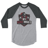 West Virginia Black Knights 3/4 sleeve raglan shirt