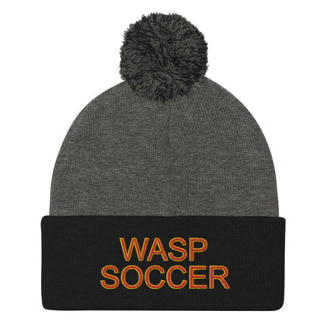 Wasp Soccer Pom-Pom Beanie