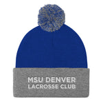 MSU Denver Lacrosse Club Pom Pom Knit Cap