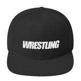 White Wrestling Wool Blend Snapback