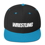 White Wrestling Wool Blend Snapback