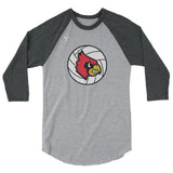 Louisville Volleyball 3/4 sleeve raglan shirt