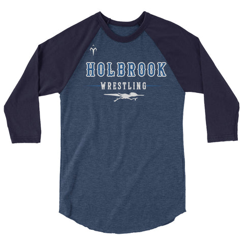 Holbrook Wrestling 3/4 sleeve raglan shirt