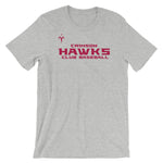 Crimson Hawks Club Baseball Bella + Canvas 3001 Unisex Short Sleeve Jersey T-Shirt with Tear Away Label