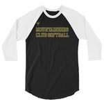 Mountaineers Club Softball 3/4 sleeve raglan shirt
