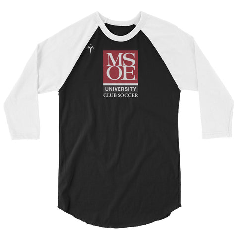 MSOE Club Soccer 3/4 sleeve raglan shirt