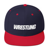 White Wrestling Wool Blend Snapback