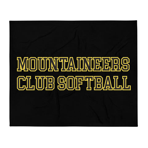 Mountaineers Club Softball Throw Blanket