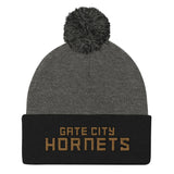 Gate City Hornets Football Pom-Pom Beanie