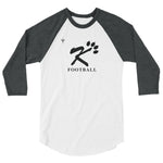 Kingman Football Black Logo 3/4 sleeve raglan shirt