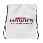 Crimson Hawks Club Baseball All-Over Print Drawstring Bag