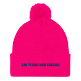 San Ysidro High Cougars Pom-Pom Beanie