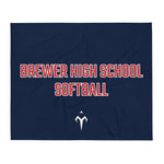 Brewer High School Softball Throw Blanket