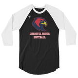 Christel House Softball 3/4 sleeve raglan shirt