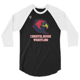 Christel House Wrestling 3/4 sleeve raglan shirt