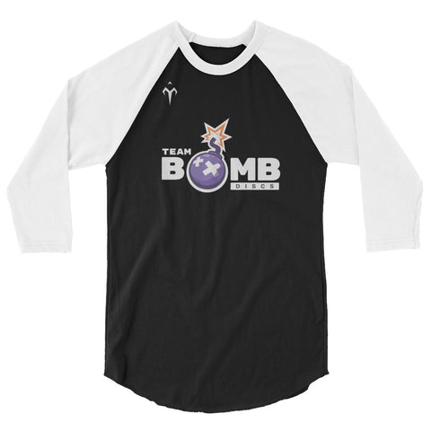Team Bomb Discs 3/4 sleeve raglan shirt