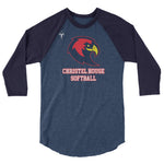 Christel House Softball 3/4 sleeve raglan shirt
