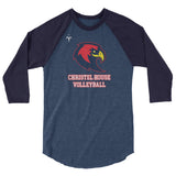 Christel House Volleyball 3/4 sleeve raglan shirt