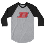Brewer High School Softball 3/4 sleeve raglan shirt