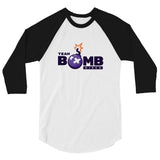 Team Bomb Discs 3/4 sleeve raglan shirt